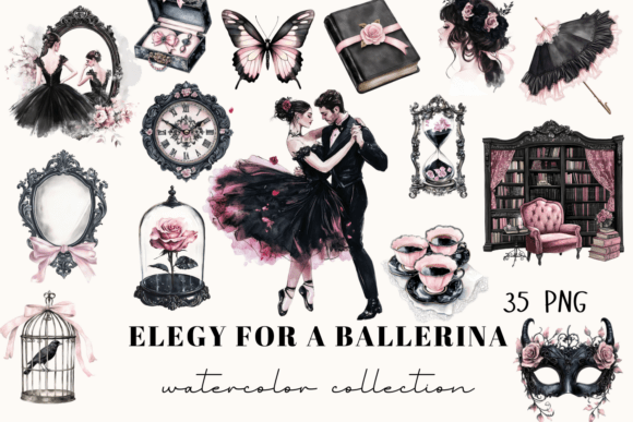 Download Gothic Coquette Watercolor PNGs - Premium Resources